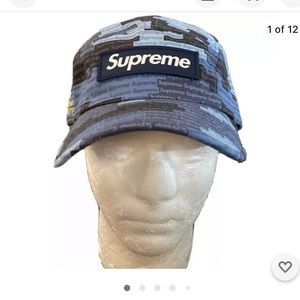 Sold Stock X Supreme Blue Camo Camp 🏕 Hat